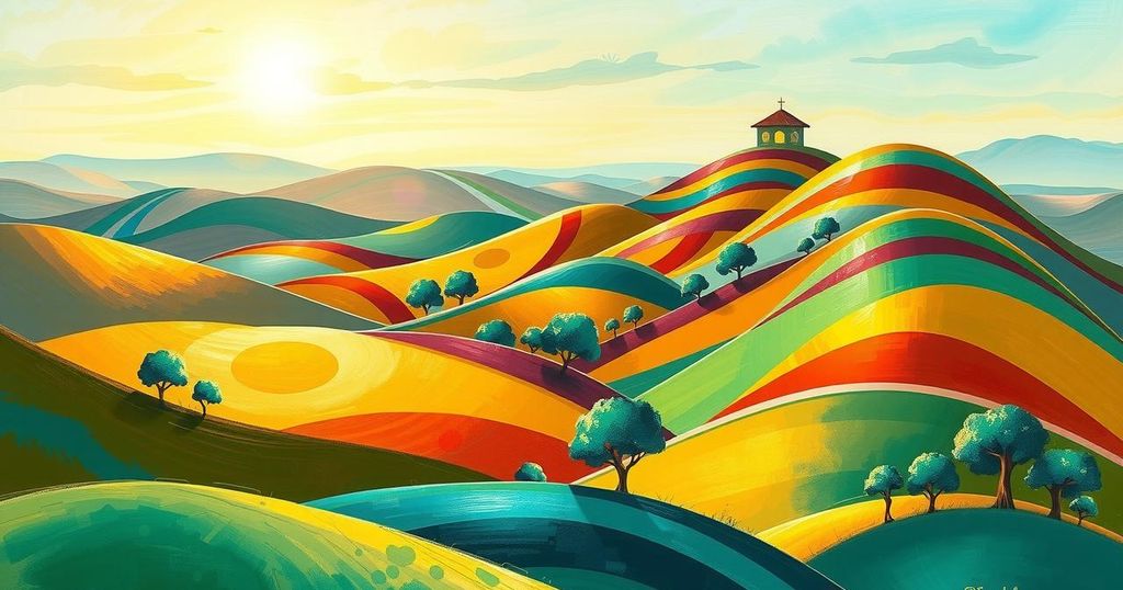 A vibrant illustration of diverse landscapes symbolising unity and opportunity for immigrants seeking citizenship.